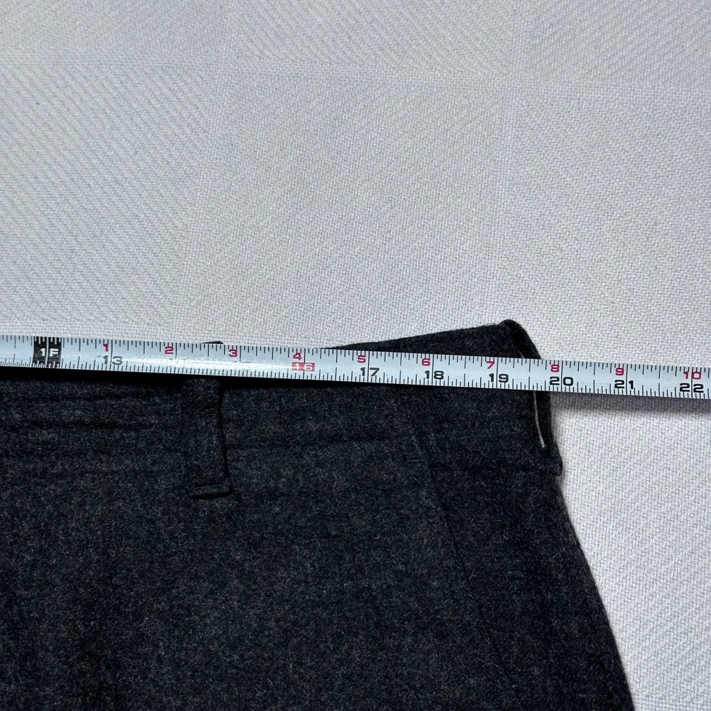 J.Crew Cargo Pants Mens 38x30 Wool Blend Button Fly Straight‎ Wide Leg Charcoal